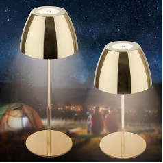 BRILONER - LED Table Lamp Wireless IP44 with Touch, Continuously Dimmable, Battery & Light Source Exchangeable, Bedside Lamp, Living Room, LED Lamp, Battery Table Lamp, Outdoor, 13.5 x 36 cm (DxH),