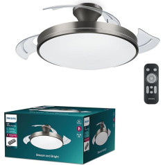 Philips Atlas LED Ceiling Light Fan 28 W + 35 W 2700-5500 K Nickel