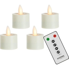Sompex Flame Set of 4 LED Tea Lights with Remote Control