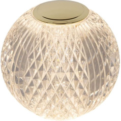 LUCIDE CINTRA Rechargeable Table Lamp, Battery, Diameter 9 cm, LED 3 StepDim, 1 x 1.5 W, 2700 K, Transparent