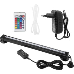 LED Aquarium Light Aquarium Bubble Light LED Underwater Light with Remote Control + Manual Colour Change (31 cm)