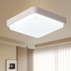 NUODIFAN LED Ceiling Light, 20 W Flat Ceiling Light, 6500 K Waterproof IP54 Bathroom Ceiling Light 2000 lm for Hallway, Bedroom, 30 cm