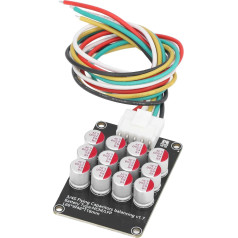 Risegun 3-4S Battery Active Equalizer, Lithium Lipo Battery Energy Active Equalizer, 1 V-4.5 V 5 A Universal Cell Balancer Balance Board for LTO LFP LPO NCM (3-4S)