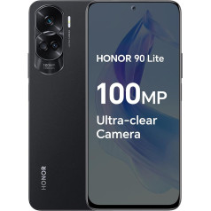 HONOR 90 Lite Smartphone 5G 8GB + 256GB 6.7 Inch 90Hz Triple Rear Camera 100MP High Capacity 4500mAh Android 13 Dual SIM 5109ASWC Black