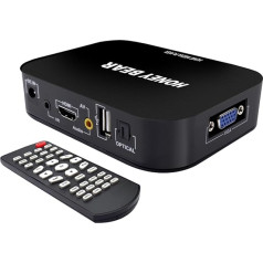 Honey Bear Full HD 1080P Media Player TV BOX For 2TB External Hard Drive, HDMI , AV ,USB, VGA, SD/MMC Port