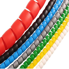 Vogueing Tool 5M 8mm Spiral Cable Tidy Cable Protector Sleeve for Home or Office Computer Cable Black