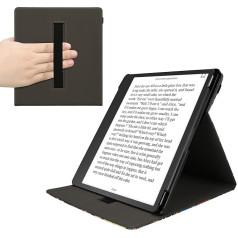 kwmobile Case Compatible with Amazon Kindle Scribe (2024) Case - Case with Loop and Stand - Library Theme Multicoloured