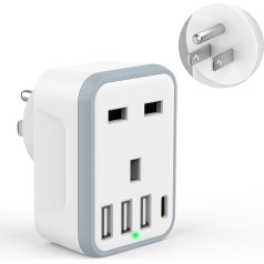 UK to US Travel Plug Adapter, USA Travel Adapter Pretty1797