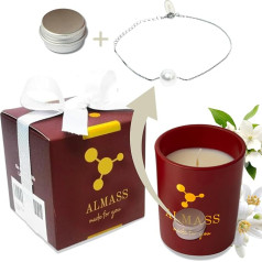 Gift for Wife - Jewellery Surprise - Bracelet Silver-Plated with 925 Silver - 100% Natural Vegetable Wax - Gift Box for Women and Mothers - French Fragrance - Jewel in Candle