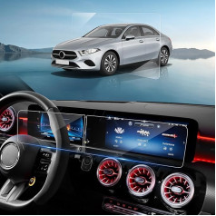 BSTW Compatible with Mercedes Benz A-Class W177 & B-Class W247 & GLA H247 / GLB X247 Navigation Screen Protector 2 Pieces 10.25 Inch Touchscreen Tempered Glass Screen Protector 9H Scratch-Resistant