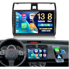CAMECHO 4+64G 8-Core 10.1 Inch Car Radio for Suzuki Swift 2005-2010 with HD Touch Screen, Android 13 Wireless Carplay Android Car Bluetooth Navigation Radio with WiFi GPS FM/RDS DSP Mirror Link +