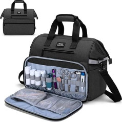 CURMIO Medical Bag, First Aid Kit Storage Bag, Carry Bag for Medical Student, Nurse, First Aid Kit, Emergency Bag for On the Go (Patent Pending) Black