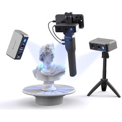 3DMakerpro 3D Scanner with 0.01mm Accuracy, 24-bit Colour Camera, Shake-Proof Optical Lenses, 10FPS Scan Speed, Portable 3D Scanner for 3D Printing with Smart Grip - Seal Luxury Kit