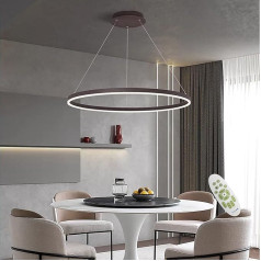 Pendant Light Modern Dining Table LED Pendant Lamp Ring Pendant Lamp with Remote Control Dimmable Lighting Restaurant Pendant Light Height Adjustable For Living Room Kitchen Dining Room Chandelier