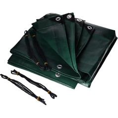 Premium Line Tarpaulin 6 m x 6 m Fabric Tarpaulin 260 g/m² with Eyelets (50 cm Distance) – Waterproof, Tear-Resistant UV-Stabilised Washable – Protective Tarpaulin Cover Film Pool Tarpaulin Wooden