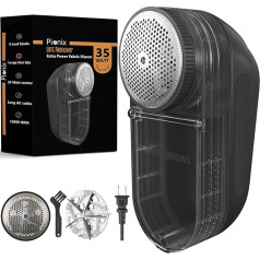 Pionix Extra Power Textile Shaver - 35W Electric Lint Remover for Clothes/Upholstery/Furniture/Couch - Speed of 12000 RPM - Heavy Duty Pullover Shaver for Pilling Removal - Large