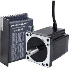 STEPPERONLINE 1 Axis Stepper Motor CNC Kit 8Nm 6A Nema 34 Stepper Motor & Stepper Motor Driver 2.4-7.2A 20-80VDC for CNC Engraving Machine, 3D Printer