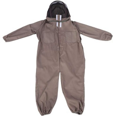 Bee Protection Suit Beekeeping Protective Gear Zippered Protective Beekeeping Suit ith Hooded Veil Beekeeper Clothing for Apiary Work
