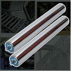 Durecoform 2 Stück kommerzielle Schwerkraft-Förderrollen aus Edelstahl, Durchmesser 2,5 cm, 3,8 cm, 5,1 cm, 6,1 cm, nicht angetrieben, für Förderband