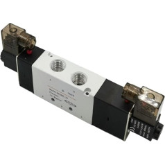 1 Stück 4V430C-15 5-Ports 3-Positionen-Dual-Magnetspule, pneumatisches Luftventil, 1,27 cm BSPT (Farbe: AC 220 V)