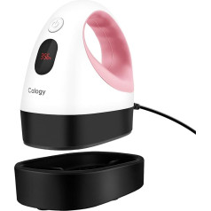 Calogy Heat Press Mini Heat Plotter Machine, Small Heat Press with 3 Heat Settings, Portable Mini Heat Press Temperature Display for T-Shirts, Shoes, Hats, HTV Vinyl (White Pink)