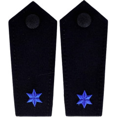 RescPol Epaulettes 1 Star Blue, Black/blue
