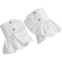 DNLKWGO Detachable Faux Cuffs Lace Wrist Cuffs Bracelet Fake Sleeves for Women
