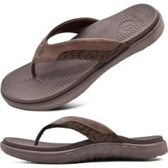 ONCAI Men's Flip Flops Summer Sports Shower Swimming Pool Beach Men Toe Separator Sandals Flip Flops with Arch Support Rubber Footbed Size 40-49