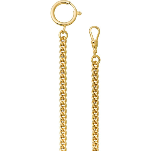 Unknown Regent 5mm Pocket Watch Chain P-46 Gold Plated URP046 - An Offer From IMPPAC, gold, Classic