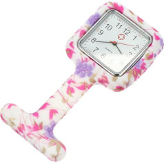 SOIMISS Pocket Watch Digital Watches Nurse Pin Watch Quartz Watch with Quartz Movement Girls Digital Watch Nurse Watch for Clip-on Nursing Watch Student Watch White Silica Gel