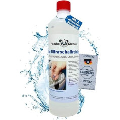 Pandacleaner® Ultrasound Cleaning Agent for Ultrasonic Baths - Concentrate for Glasses, Jewellery, Dental Products, Gold, Coins, Glass, Watches (Waterproof), etc. | 1L / 2L / 3L 1.0