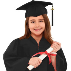 pvucpot Children's Graduation Talar with Graduation Hat and Tassel, Graduation Party Robe for Nursery, Unisex Children's Graduation Robe, for Preschool Graduation Celebrations, Boho Trendy