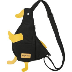 Fecialy Kawaii Purse Cute Duck Crossbody Bag Novelty Animal Messenger Purse Unique Canvas Shoulder Bag