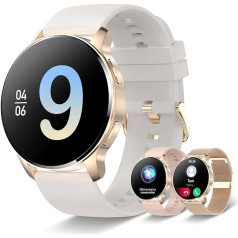 Women's Smartwatch, 1.32 Inch Touchscreen Fitness Watch, Waterproof Sports Watch, Pedometer with Phone Function, Heart Rate, SpO2, Sleep Monitor