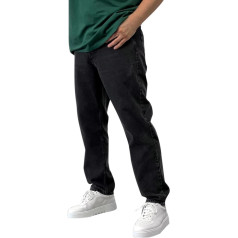 BIBOKAOKE Jeans Men's Plain Loose Jeans Casual Wide Trousers Fashion Stretch Denim Trousers Men's Jeans Casual Denim Trousers Sports Trousers Jeans Stretch Denim Men's Jeans Trousers Denim Pants,