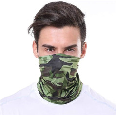 Pitashe Multifunctional Scarf Women's Men's Fashion Camouflage Quick-Drying Breathable Outdoor Scarf Women's Elastic Sun Protection Wear Resistant Tube Scarf Scarf for Motorcycle Running Hiking