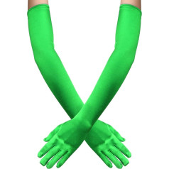 55 cm Women's Long Satin Gloves, Stretchy Elbow Gloves, Opera Gloves, 1920s Style Gloves, Evening Gloves for Wedding, Carnival, Theme Party, Graduation