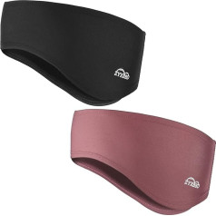 Sports Headband Ear Warmers for Men and Women Spring/Autumn/Winter Fleece Earmuffs Headbands Windstopper for Jogging, Running, Hiking, Cycling and Motorcycle Driving, Down Helmet Pack of 2