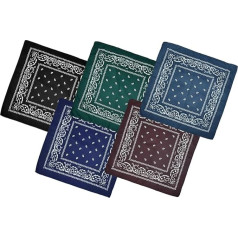 GNAUMORE Bandana Men and Women, Bandana, Bandana, Men's Square Scarf for Outdoor Riding, Cotton Bandanas as Nicki Scarf, Headscarf, Bandana Headscarf, Bandana Headscarf, Mixed colour