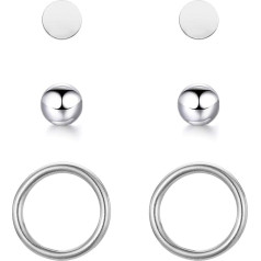 BONNYBIRD® Premium Women's Earrings Made of Surgical Steel – Very Skin-friendly & Waterproof Stud Earrings in Silver, Gold & Rose Gold