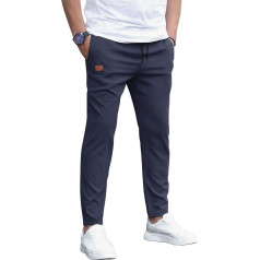 HMIYA Men's Trousers Chino Cargo Jogging Bottoms Men's Cotton Sports Trousers Casual Casual Trousers Elastic Waist with Drawstring Sweatpants Men with Pockets