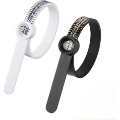 Ring Sizer Measuring Tool 2pcs Black White, Plastic/resin