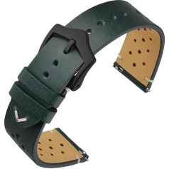 ANNEFIT Vintage Leather Watch Strap, Quick Release Replacement Strap, 18 mm, 19 mm, 20 mm, 22 mm for Men and Women