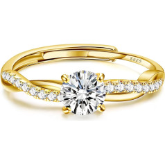 Adramata 925 Sterling Silver Rings for Women Adjustable Thumb Ring Women's Engagement Ring Wedding Rings Engagement Rings Women Anniversary Promise Rings Gold/Silver Promise Rings Jewellery Gifts