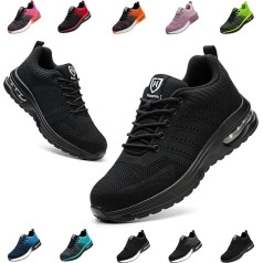 Bawalon Work Shoes, Lightweight Men's Safety Shoes, Women's Non-Slip Sporty Steel Toe Cap Shoes, Breathable with Steel Toe Cap, Work Safety Shoes