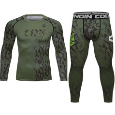Cody Lundin Men's Compression Set - Long Sleeve and Trousers - Sport Tight Base Layer Outdoor Sports Style Simplicity Fitness Suit for Men