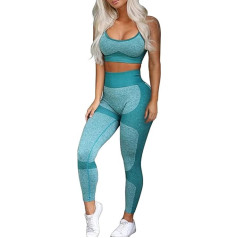 OLCHEE Women's Workout Sets 2-Piece Seamless Yoga Leggings and Cross Strap Sports Bra Gym Outfits Activewear Matching Set