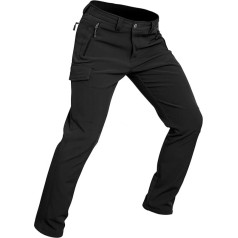 Wespornow Men's Hiking Trousers, Waterproof Softshell Trousers, Outdoor Trousers, Thermal Trousers, Windproof Ski Trousers, Warm Lined Trekking Trousers, Snow Trousers for Skiing, Dog Sports and