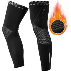 ROCKBROS Cycling Arm Warmers Arm Sleeves Leg Warmers Knee Protection Winter Anti Slip Arm Warmers Leg Warmers for Running Football Basketball Men / Women S-3XL (1 Pair)