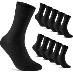 Pack of 10 Men's Women's Business Socks Black Cotton Men's Socks Women's Socks